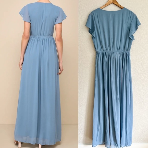 NWOT Lost in the Moment Slate Blue Maxi Dress - Picture 3 of 6